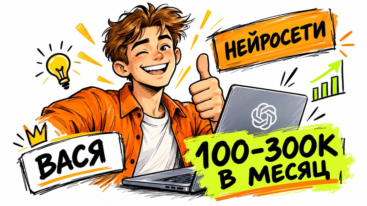 Вася — эксперт по нейросетям, 100–300к в месяц